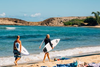 Surfing at Jobos in Isabela