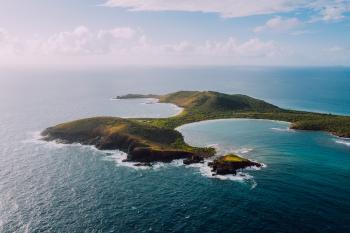 Vista aérea de un cayo en Culebra