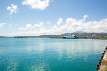 A ferry docked at the Ceiba Ferry Terminal 