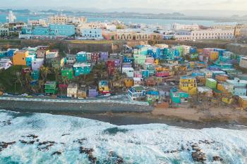 Aerial view of La Perla neighborhood in Old San Juan.