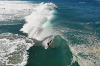 Brian Toth surfing in Puerto Rico.