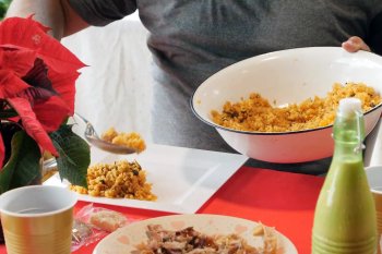 Rice with pigeon peas.