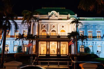 Exterior view of El Antiguo Casino in San Juan. 