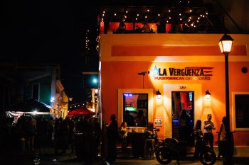 Outside look of La Verguenza restaurant