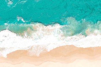 aerial views of the waves in the Caribbean