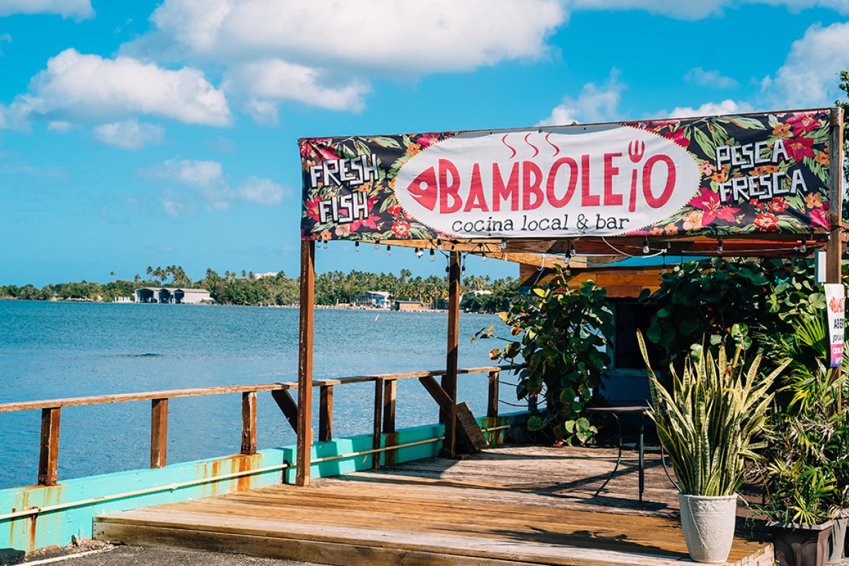 Entrance to Bamboleio restaurant 