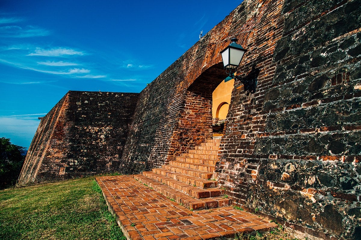 view of the Fort Conde de Marisol in Vieques. 