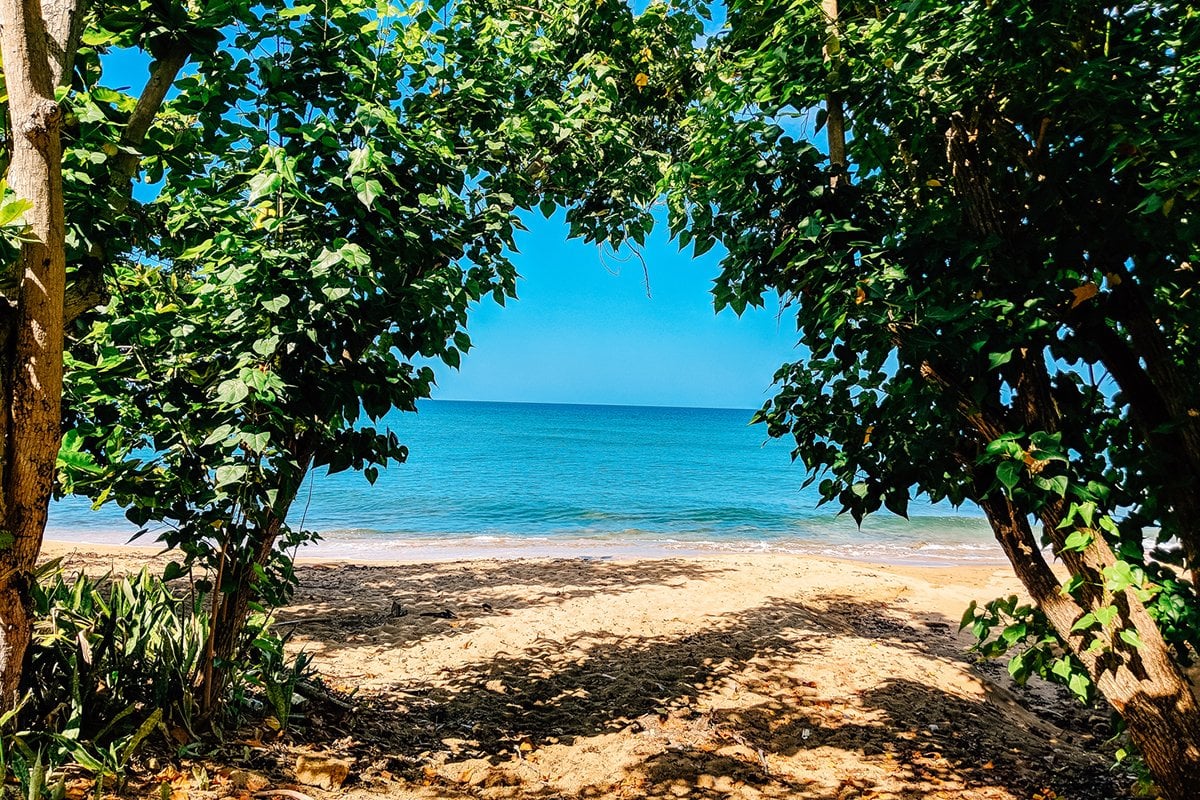 View of Maria's Beach in Rincón.