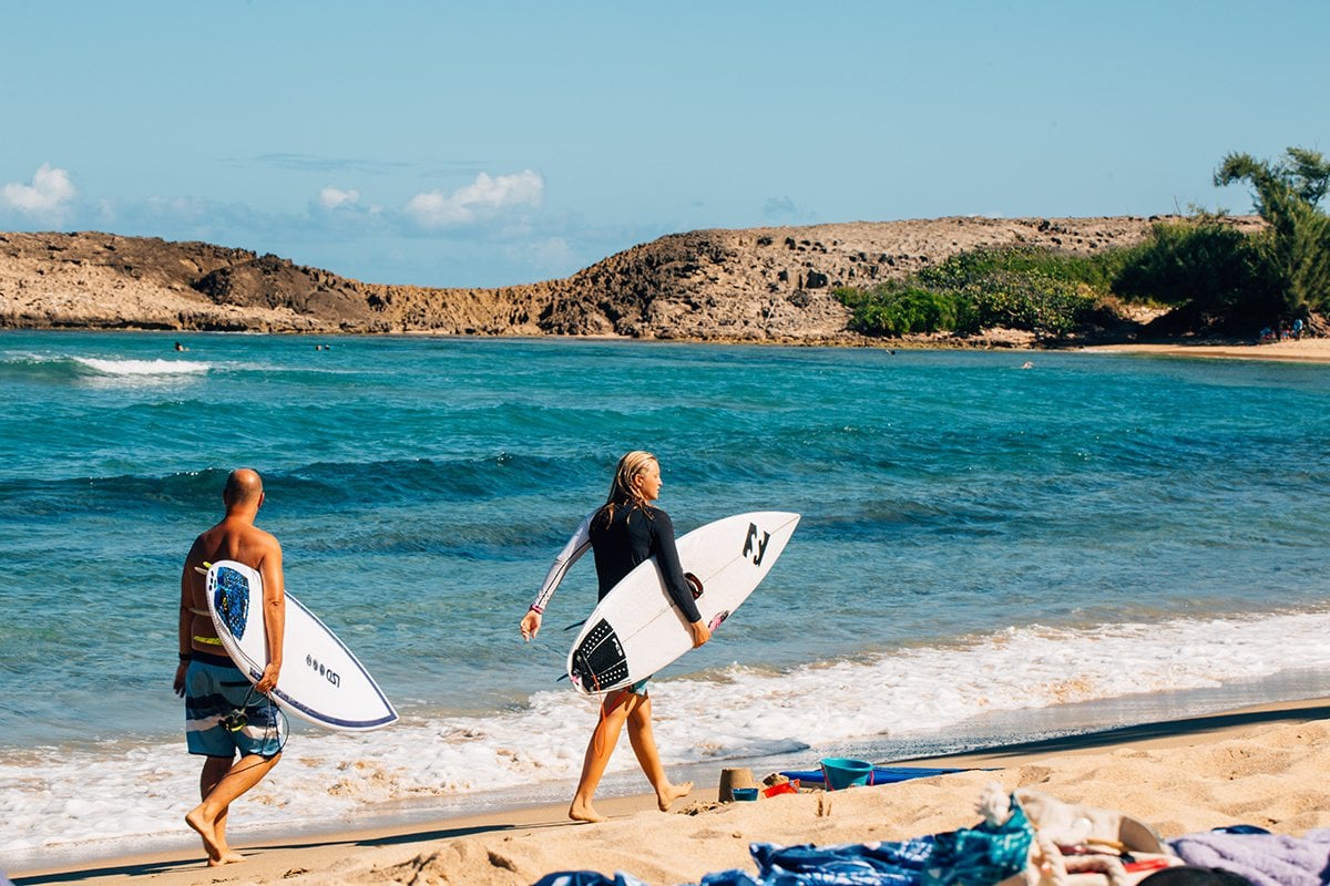 Surfing at Jobos in Isabela