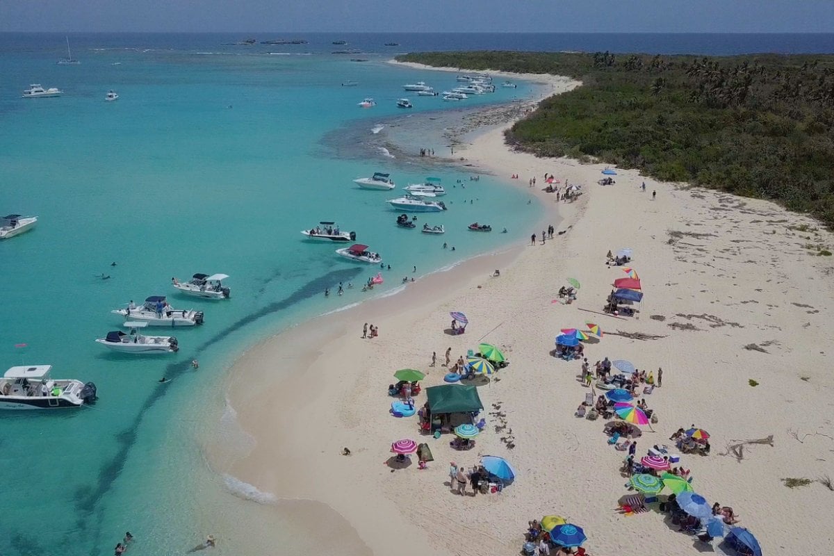 Vista aérea de la isla Icacos.