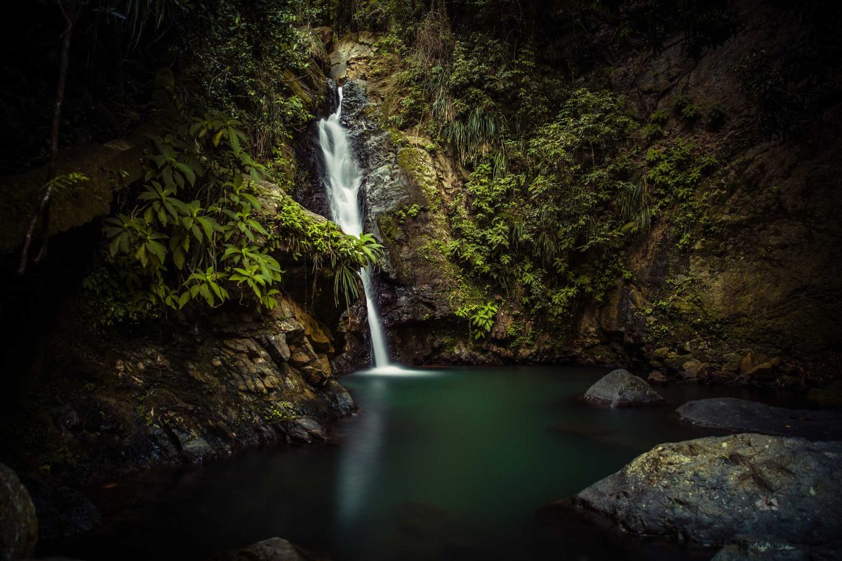 La Soplaera Waterfall in Peñuelas, Puerto Rico.