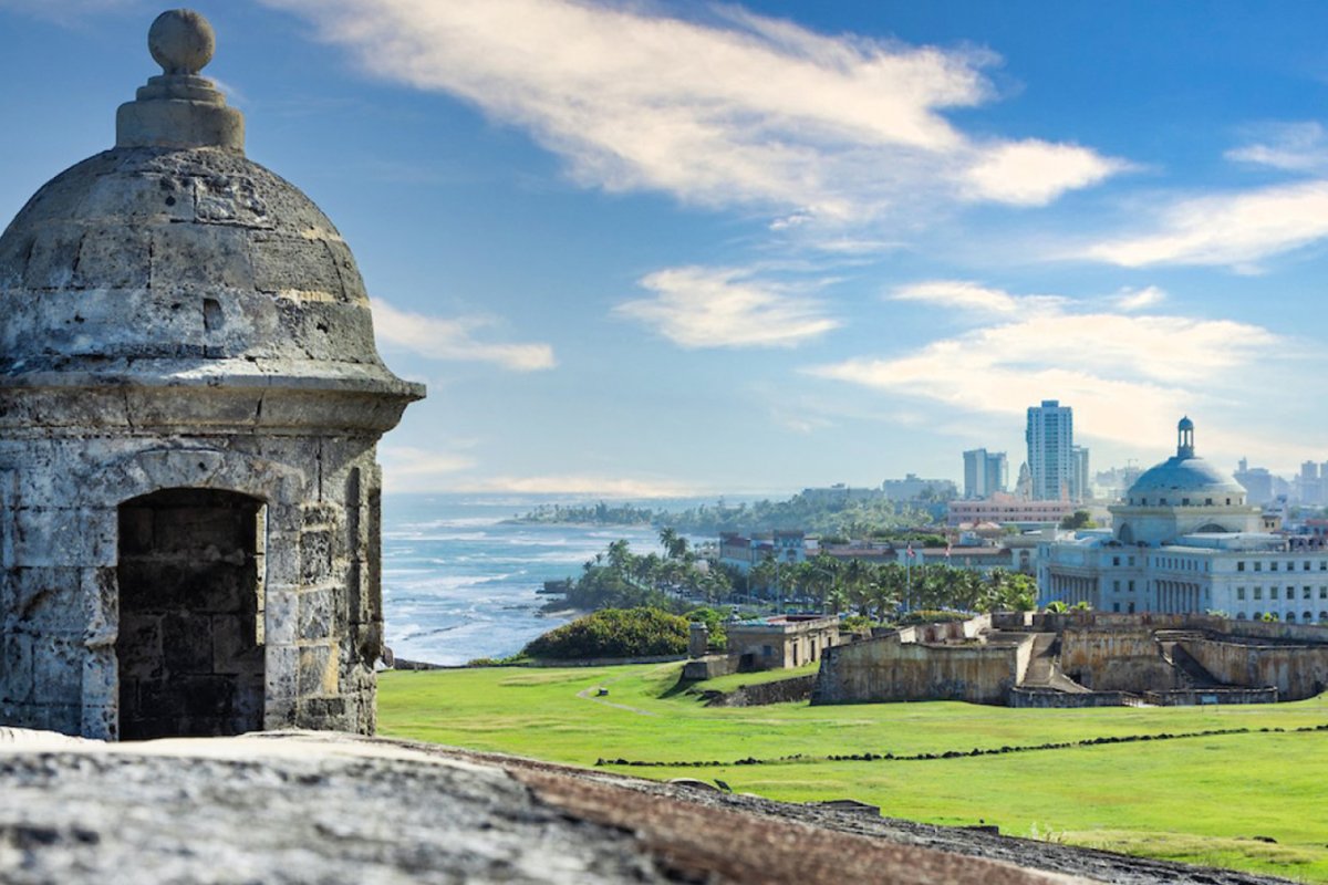 A view of Old San Juan from the top of Castillo San Felipe del Morro.