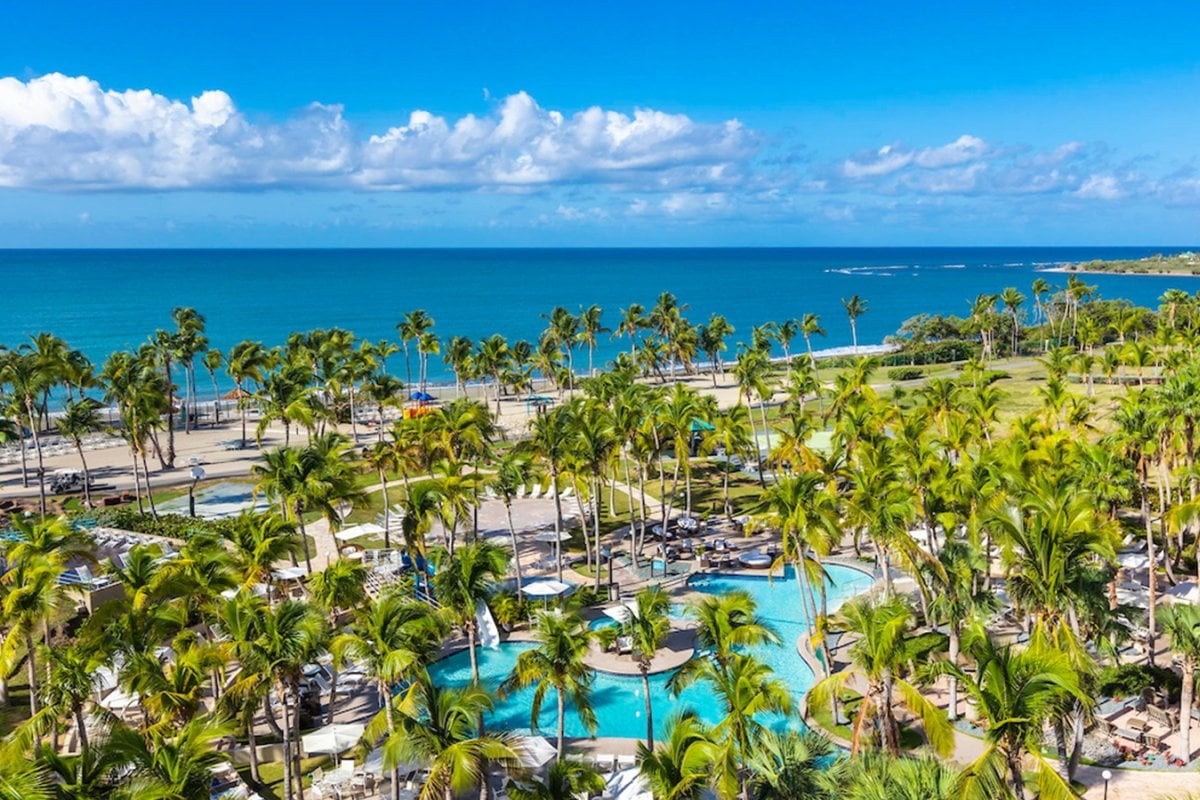 A beautiful, sunny day at the outdoor pool at the Hilton Ponce Golf & Casino Resort.