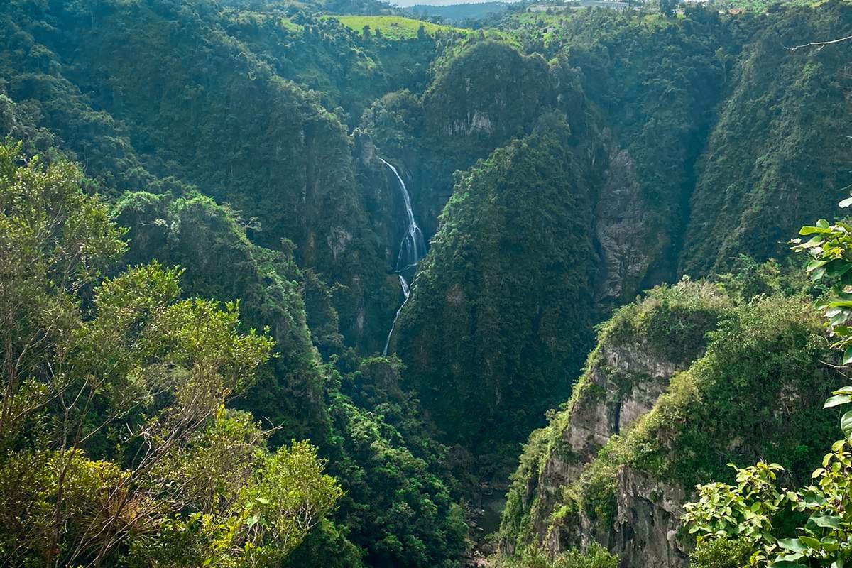 Aerial view of the San Cristobal Canyon. 