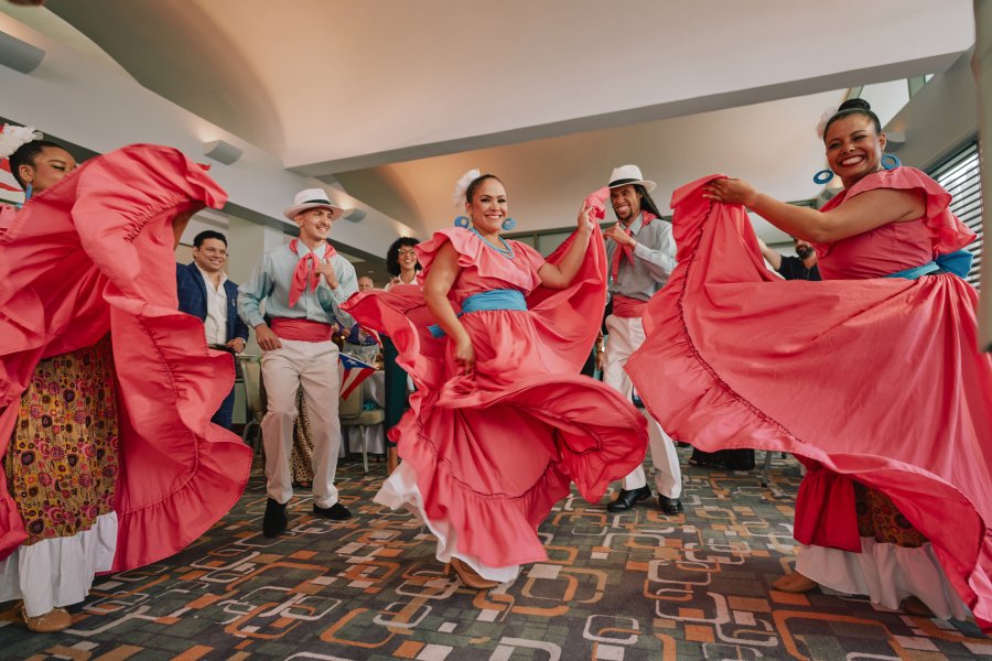 Group of people dancing.