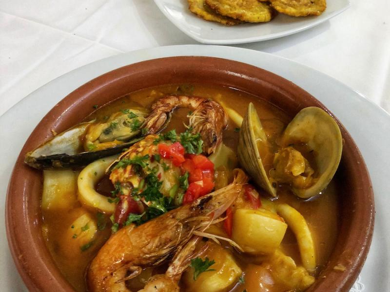 Asopao with tostones