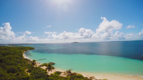 Panoramic view of Icacos Island in Fajardo