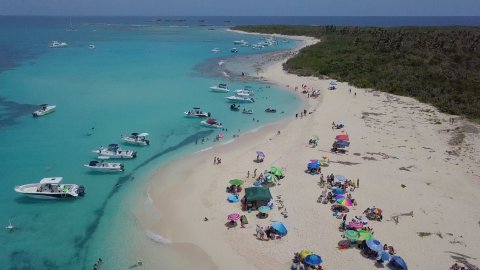 Aerial view of Icacos island.