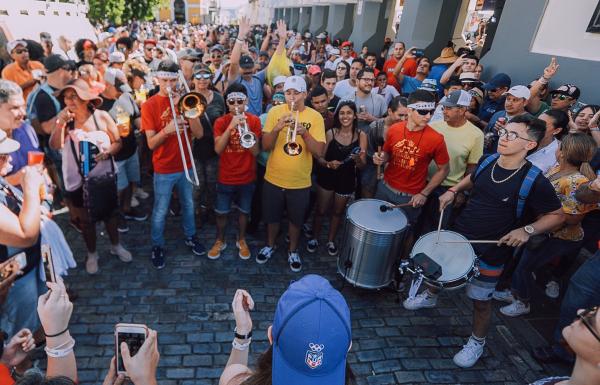 People playing music in Old San Juan.