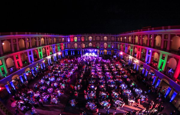 : Private group dinner party in Cuartel de Ballajá.  Event production design and coordination by Group Services Inc.