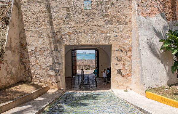 View of the Puerta de San Juan, which was the original entrance to the walled city when it was built in 1517.