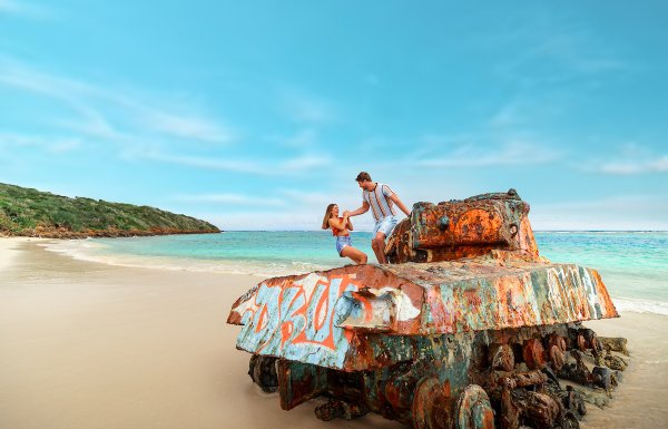 Couple at Flamenco Beach