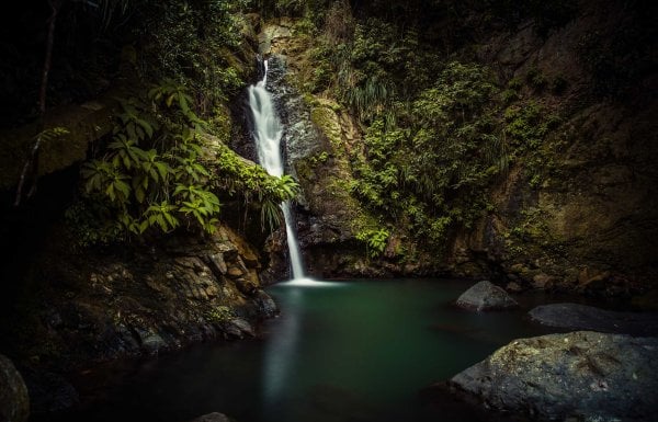 La Soplaera Waterfall in Peñuelas, Puerto Rico.