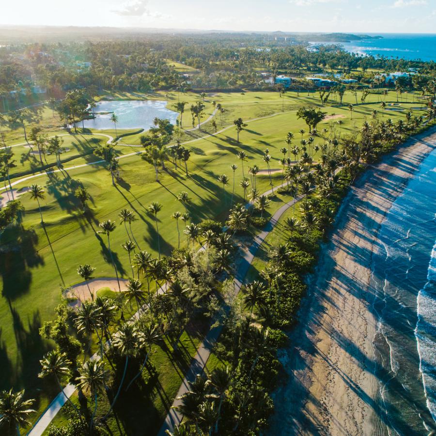 Gorgeous aerial view of the Dorado Beach Resort & Club. 