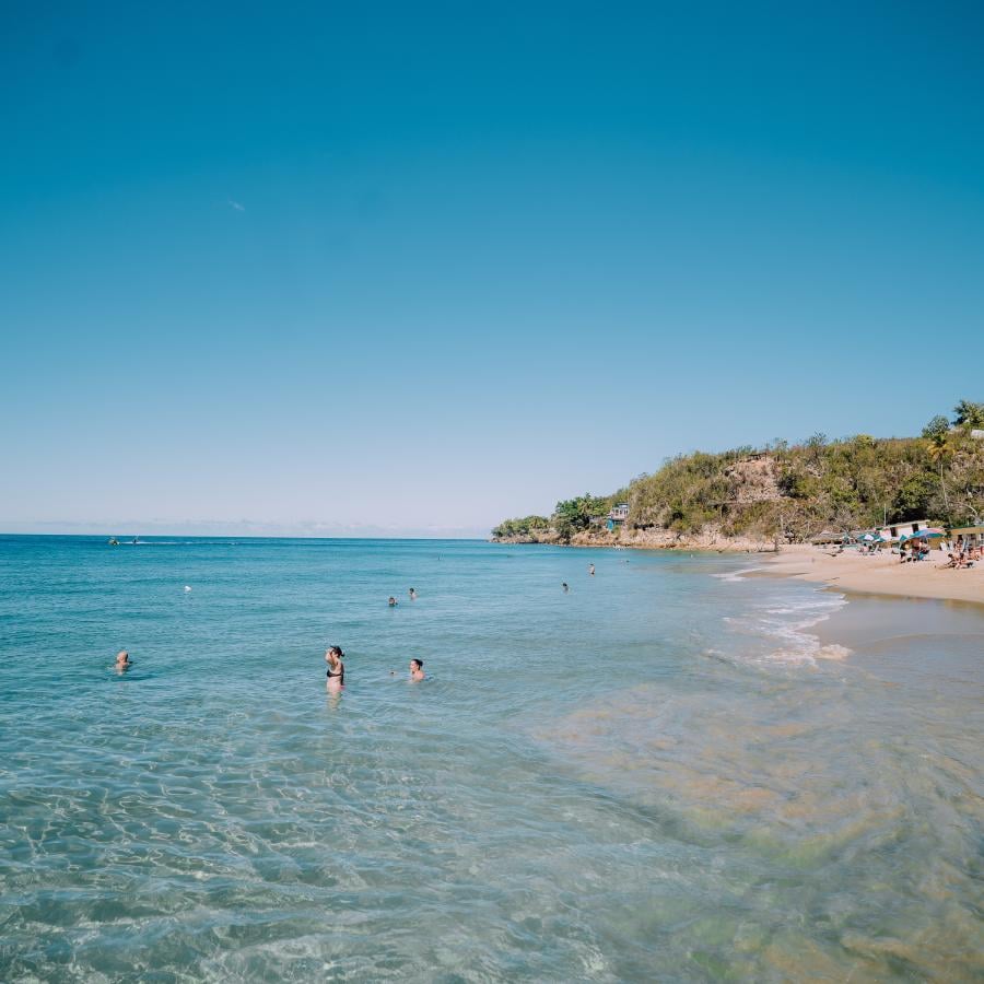 Crystalline waters off the shore of Crashboat Beach in Aguadilla. 