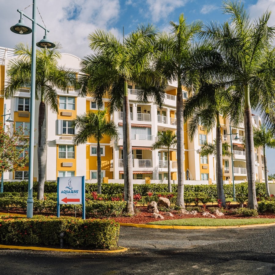 Outside view of the Aquarious Vacation Club