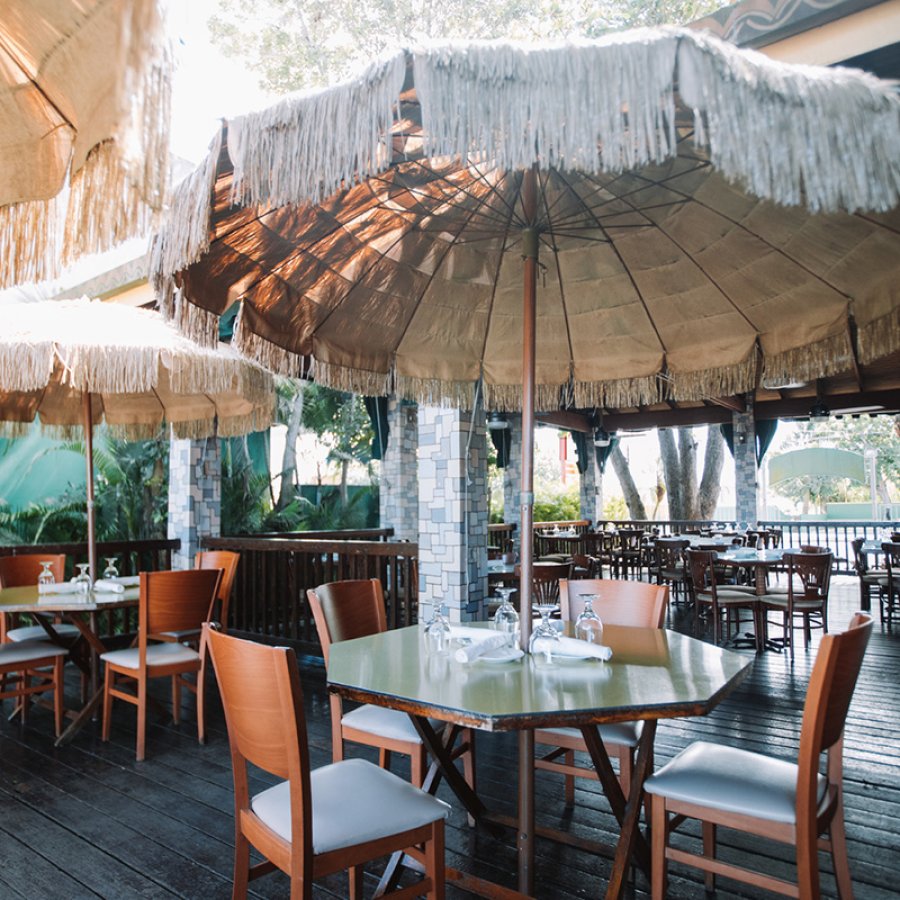 Terrace view of La Terraza restaurant in Dorado.