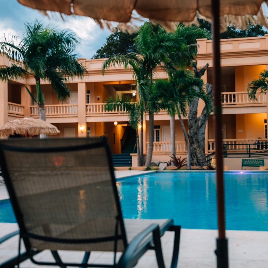 Pool view at Parador Guánica 1929.