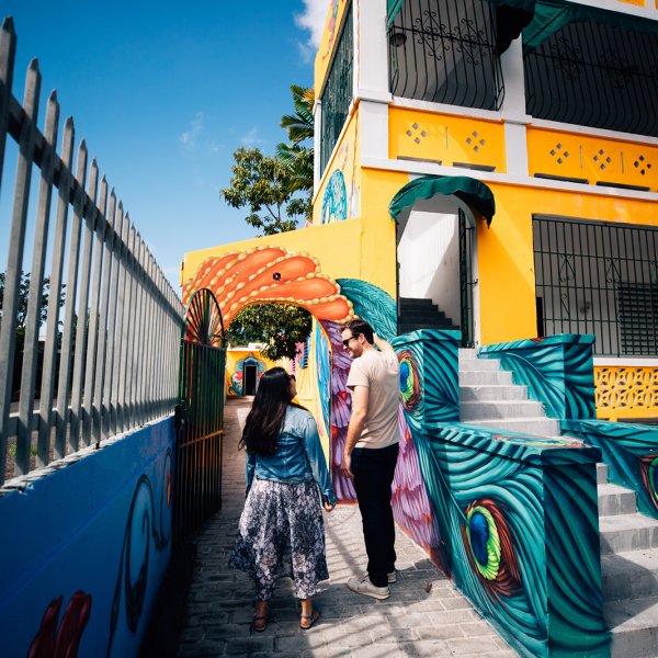 Colorful murals at Santurce es Ley.