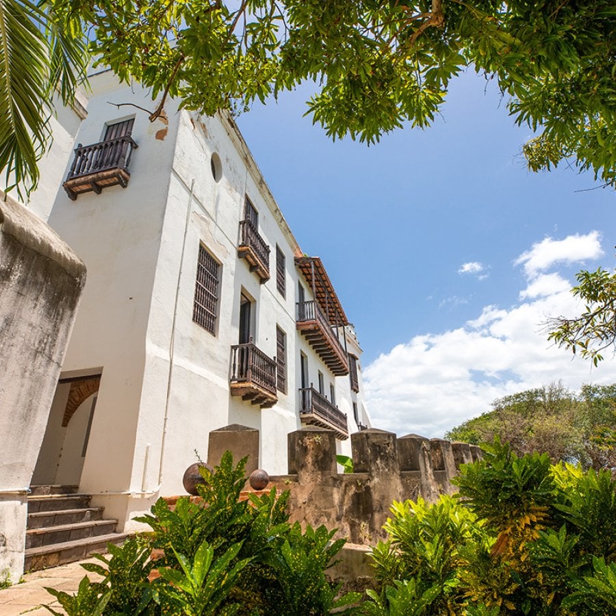 Vista exterior del Museo Casa Blanca, el ejemplo más antiguo de arquitectura española en los Estados Unidos y Puerto Rico.