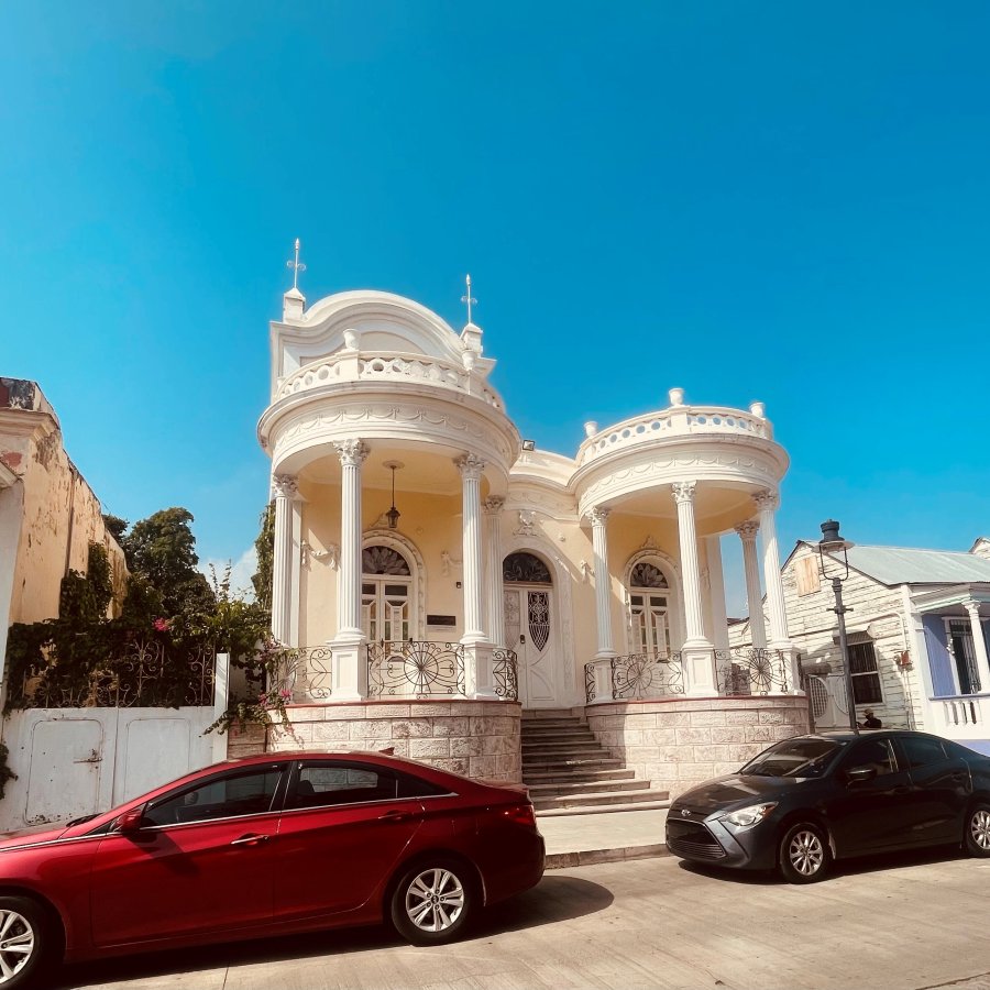 The facade of the Virgilio Monsanto house in Ponce