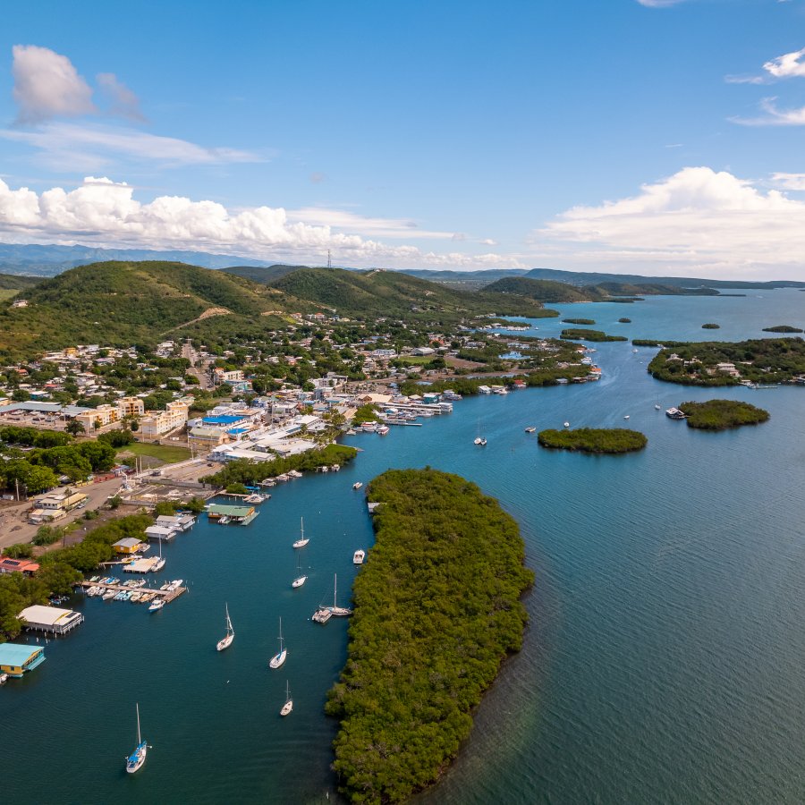 aerial view of Laguna Grande Bio Bay in Fajardo