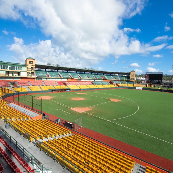 A view of an empty Hiram Bithorn Stadium.