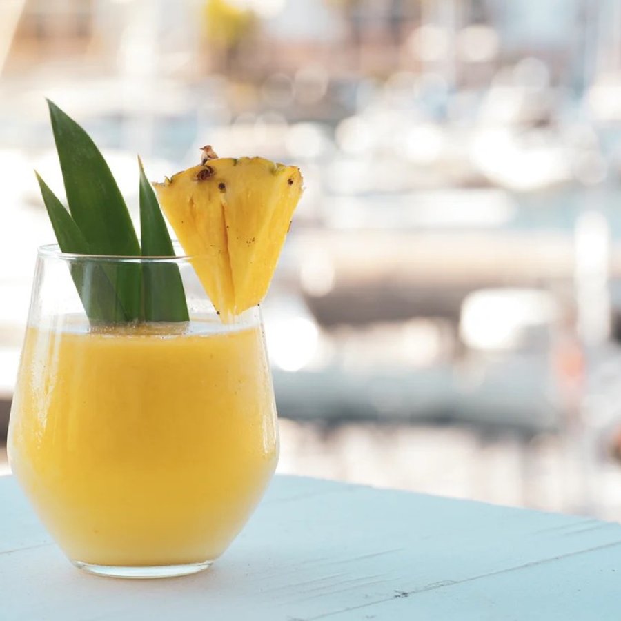 Pineapple and aloe vera juice in Puerto Rico.