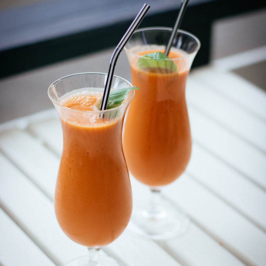 Fresh-pressed juice in Puerto Rico.