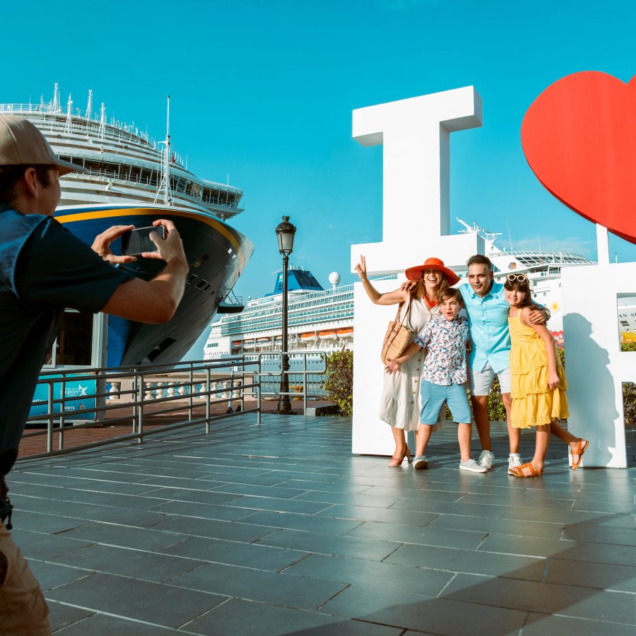 Family on a cruise excursion.