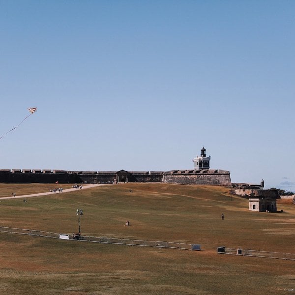 Sweeping image of an old military fortification.