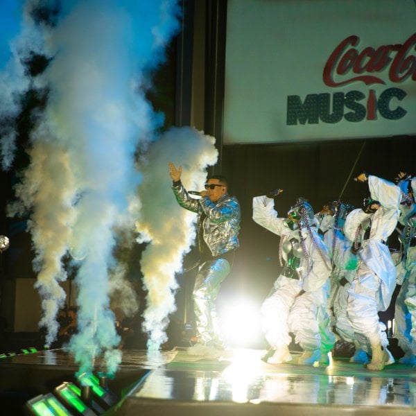 Boricua superstar Daddy Yankee performing at Distrito TMobile in San Juan, Puerto Rico.