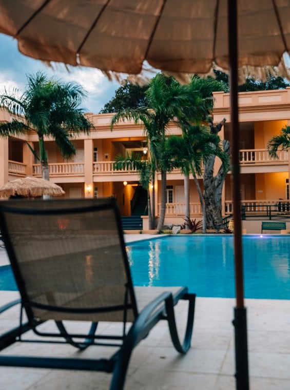 Vista de la piscina del Parador Guánica 1929.